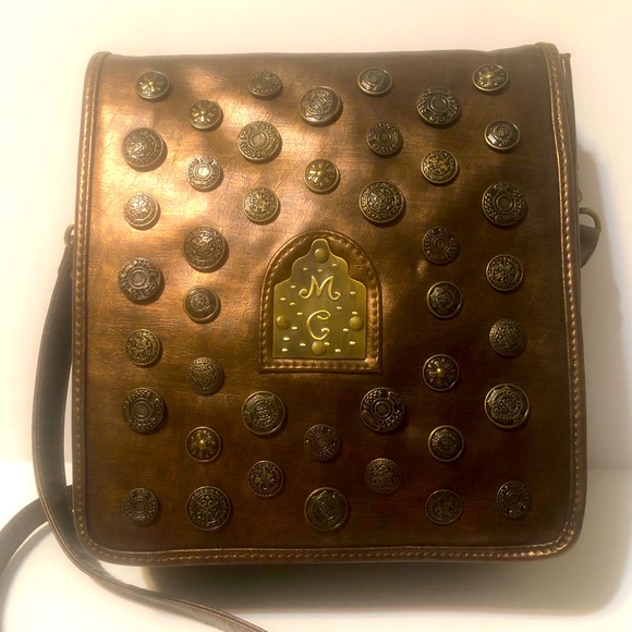 NEW Marc Chantel Bronze Shoulder Crossbody Purse - Picture 1 of 6
